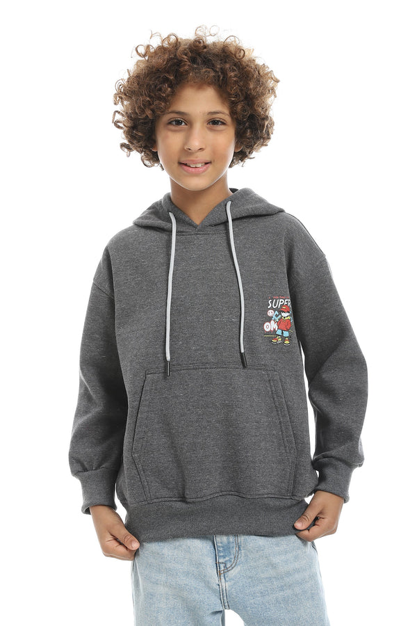 Boys’ Cotton Hoodie with Front Pockets