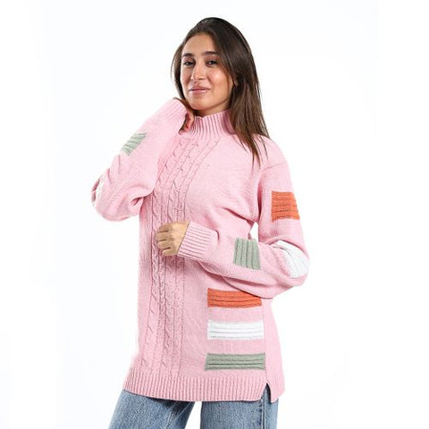 Women Wool Pullover With Round Neck