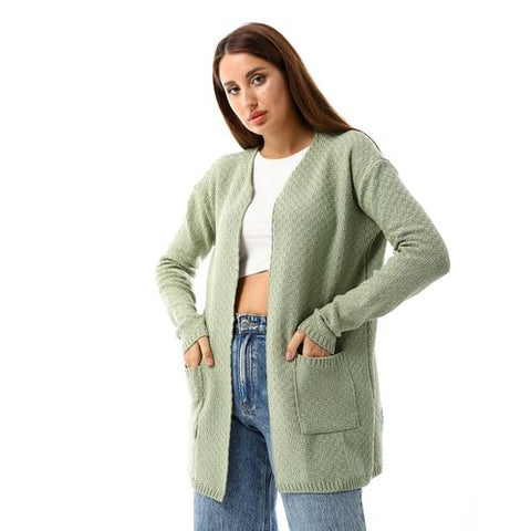 caesar womens wool open cardigan