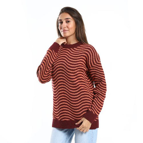 Women Wool Pullover With Round Neck