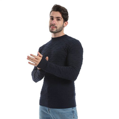 Men's wool Pullover with Round Neck