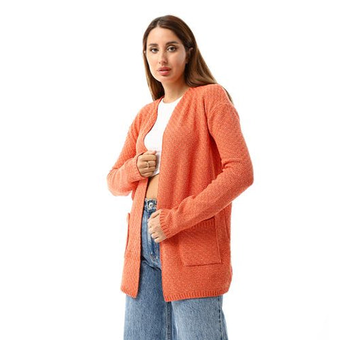 Women's wool open cardigan