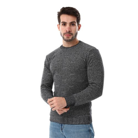 Men's wool pullover with multiple designs