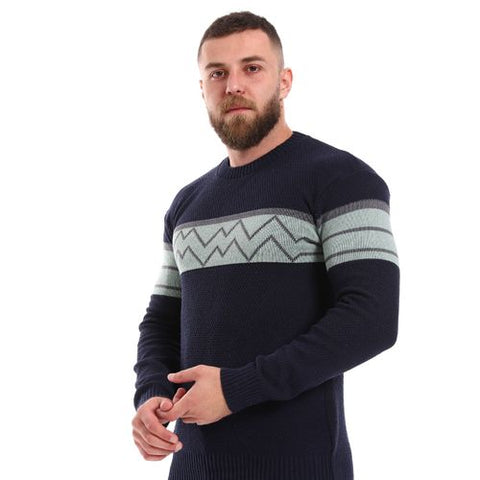 Wool Mens Pullover With Multi Design