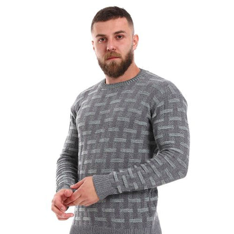 Men's wool Pullover with Multi Design