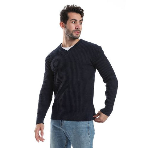 Wool Mens Pullover With V Neck