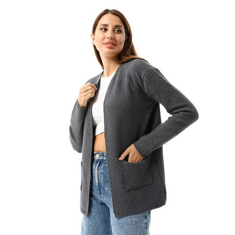 caesar womens wool open cardigan