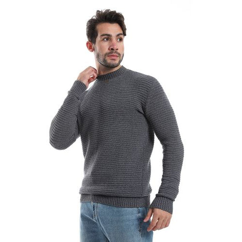 Wool Mens Pullover With Round Neck