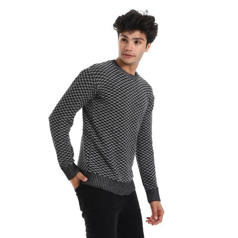 Wool Mens Pullover With Multi Design