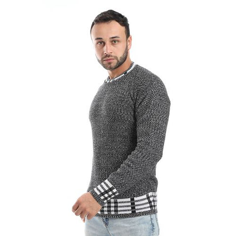 Wool Mens Pullover With Multi Design