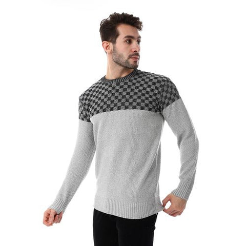 Wool Mens Pullover With Multi Design