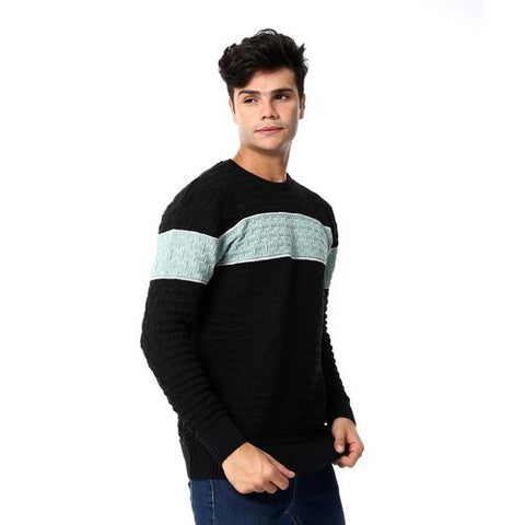 Wool Mens Pullover With Multi Design