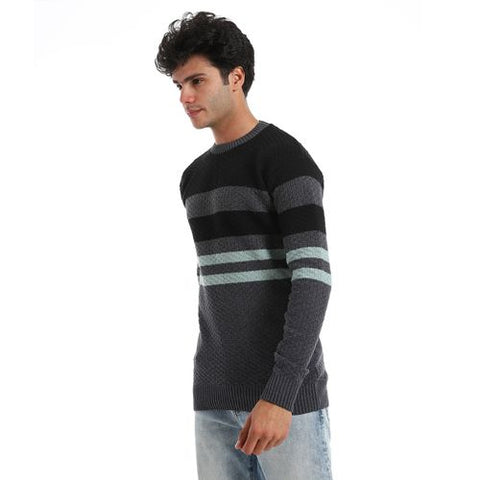 Wool Mens Pullover With Multi Design