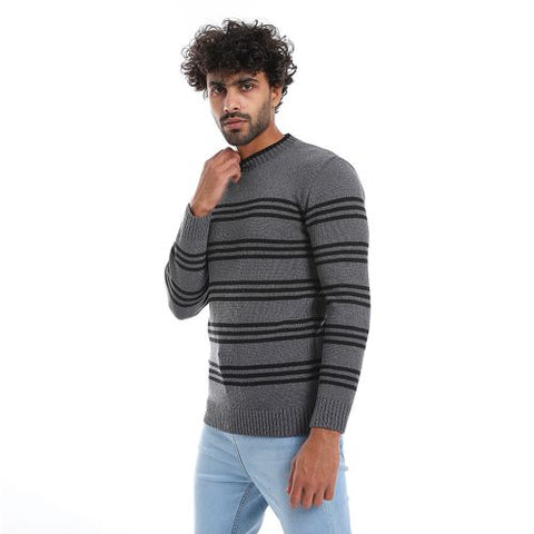 Wool Mens Pullover With Multi Design