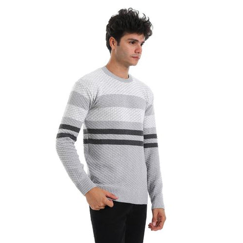 Wool Mens Pullover With Multi Design