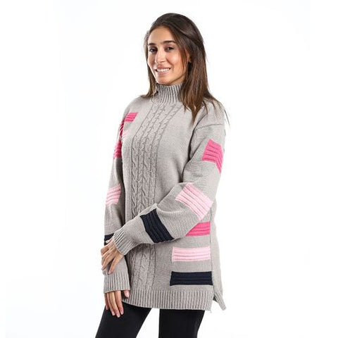 Women Wool Pullover With Round Neck