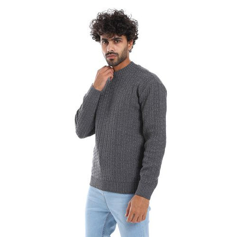 Men's wool pullover Crew neck