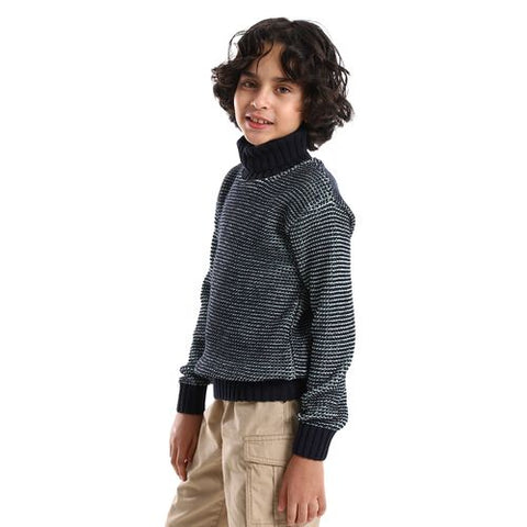 Wool Boys Pullover With Multi Design