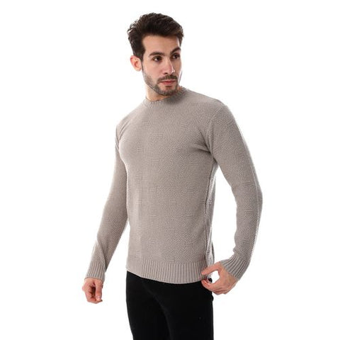 Men's wool pullover with multiple designs