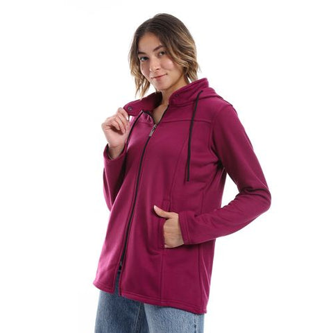 Women Hoodie With Front Zipper