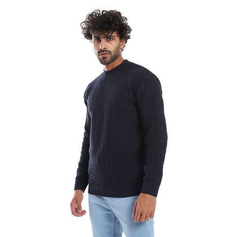 Wool Mens Pullover With Round Neck