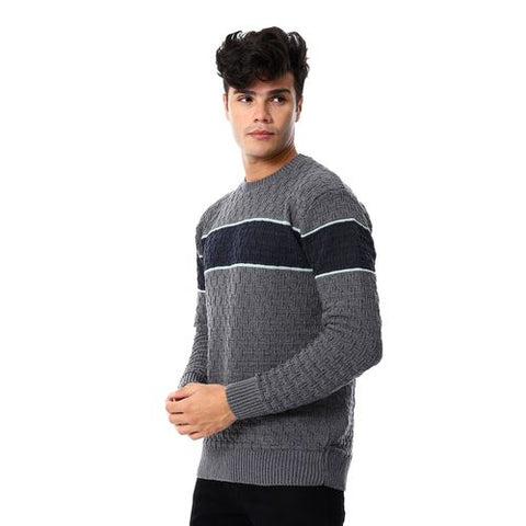 Wool Mens Pullover With Multi Design