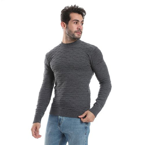 Men's wool Pullover with Round Neck