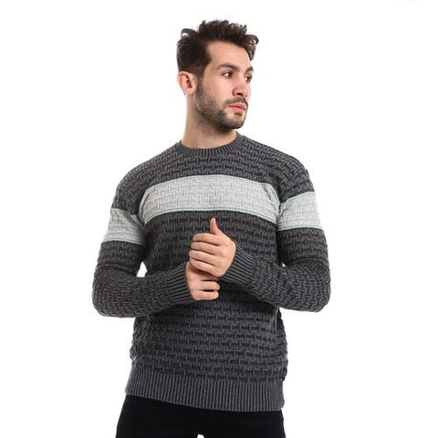 Wool Mens Pullover With Multi Design