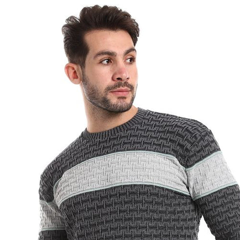 Wool Mens Pullover With Multi Design