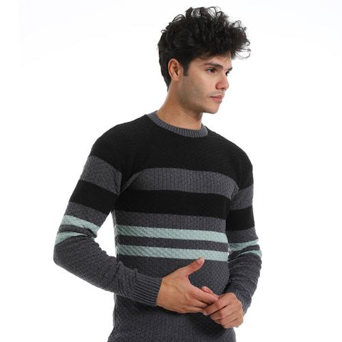 Wool Mens Pullover With Multi Design