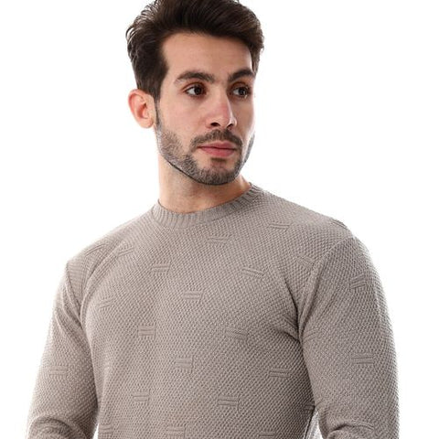 Men's wool pullover with multiple designs