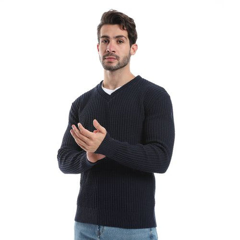 Wool Mens Pullover With V Neck