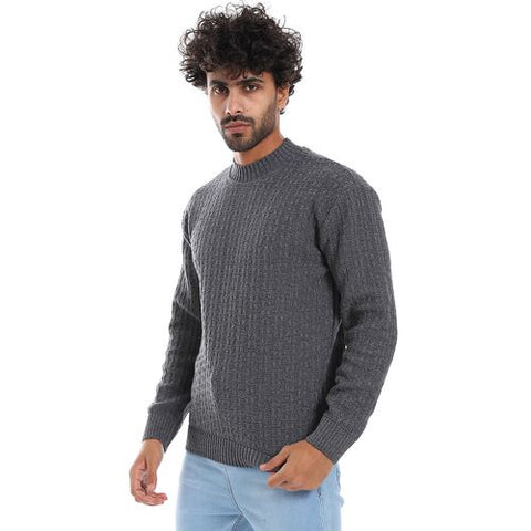 Men's wool pullover Crew neck