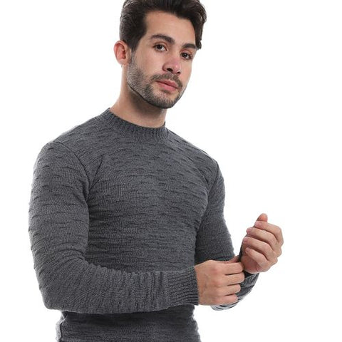 Men's wool Pullover with Round Neck