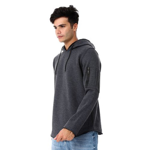 Men's Closed Hoodie with pocket on sleeves