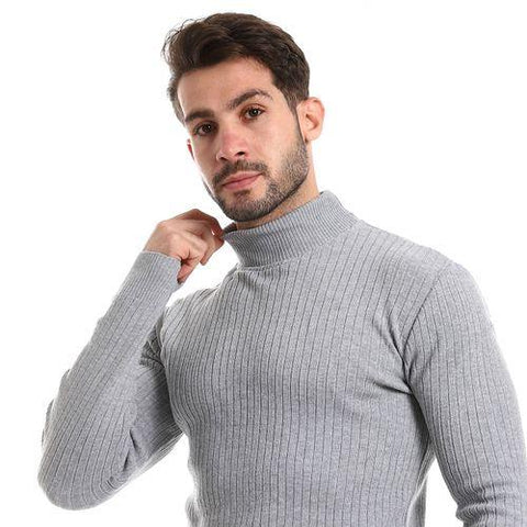 Men Wool Pullover with High neck