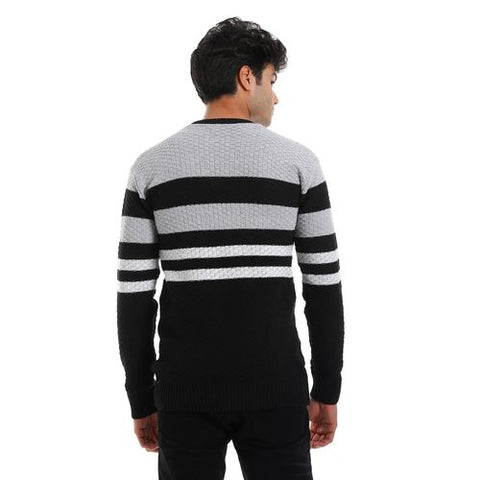 Men's wool pullover with multiple designs