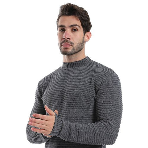 Wool Mens Pullover With Round Neck