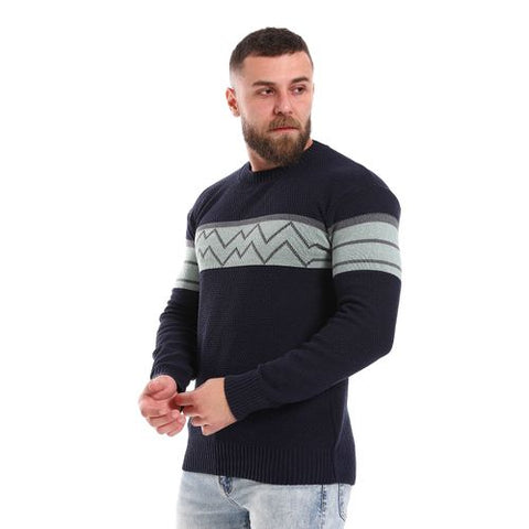 Wool Mens Pullover With Multi Design