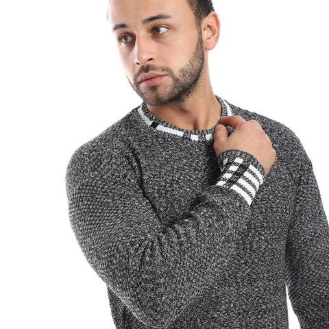 Wool Mens Pullover With Multi Design