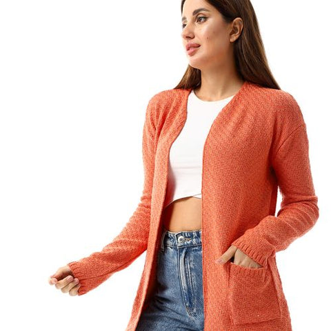 Women's wool open cardigan