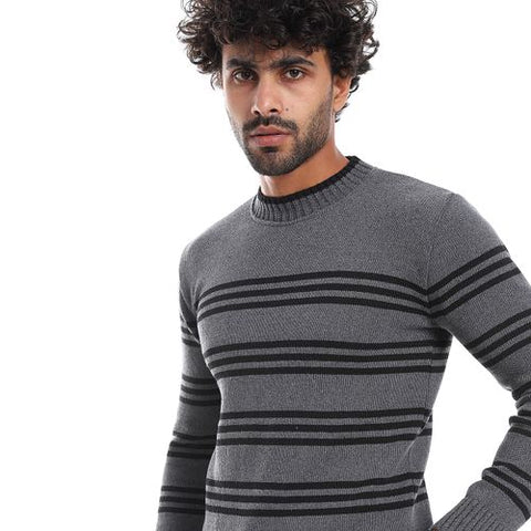 Wool Mens Pullover With Multi Design