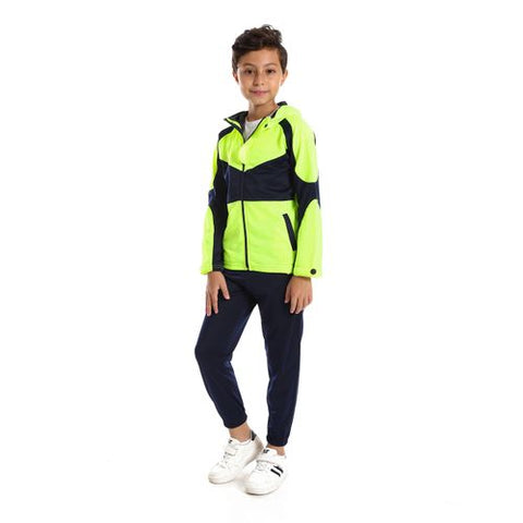 Boys Training Suit With Hoodie And Pockets