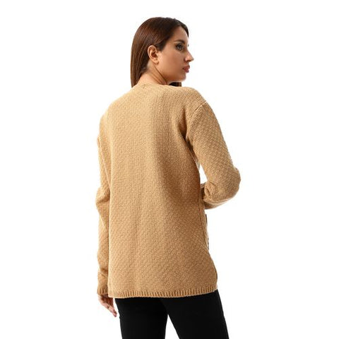 caesar womens wool open cardigan