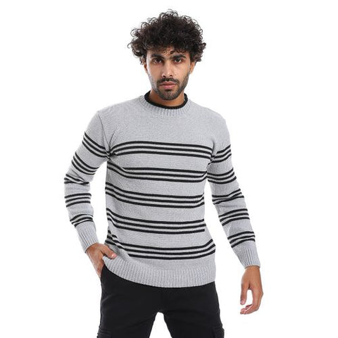 Wool Mens Pullover With Multi Design