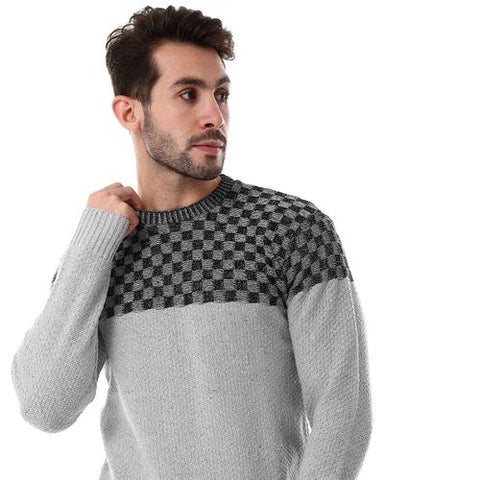 Wool Mens Pullover With Multi Design