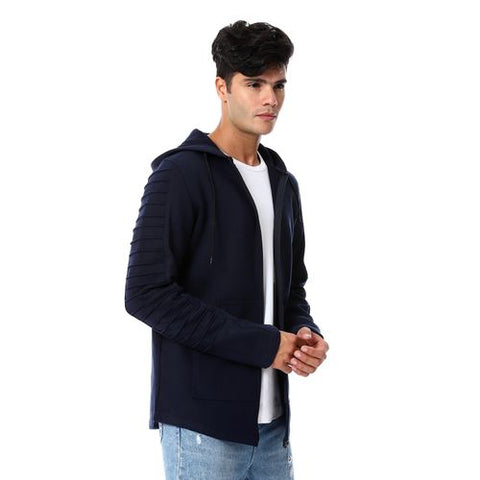 Mens Front Pockets Zipped Hoodie