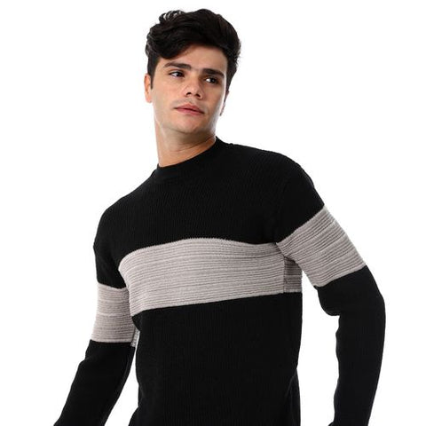 Wool Mens Pullover With Multi Design