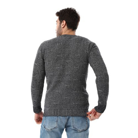 Men's wool pullover with multiple designs