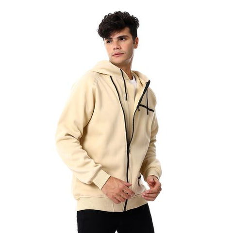 mens front pockets zipped hoodie